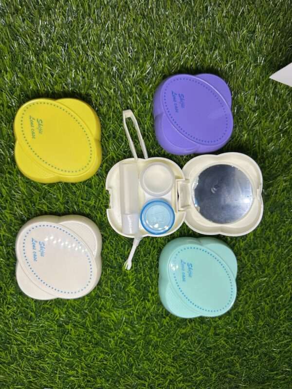 Style Pocket Mini Contact Lens Case Travel Kit with Tweezer Applicator and Lenses Solution